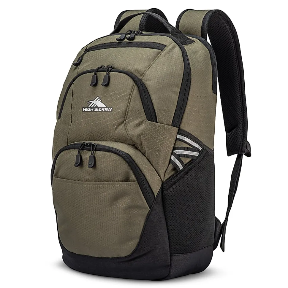 High Sierra Swoop Laptop Backpack With 17" Laptop Pocket, Olive