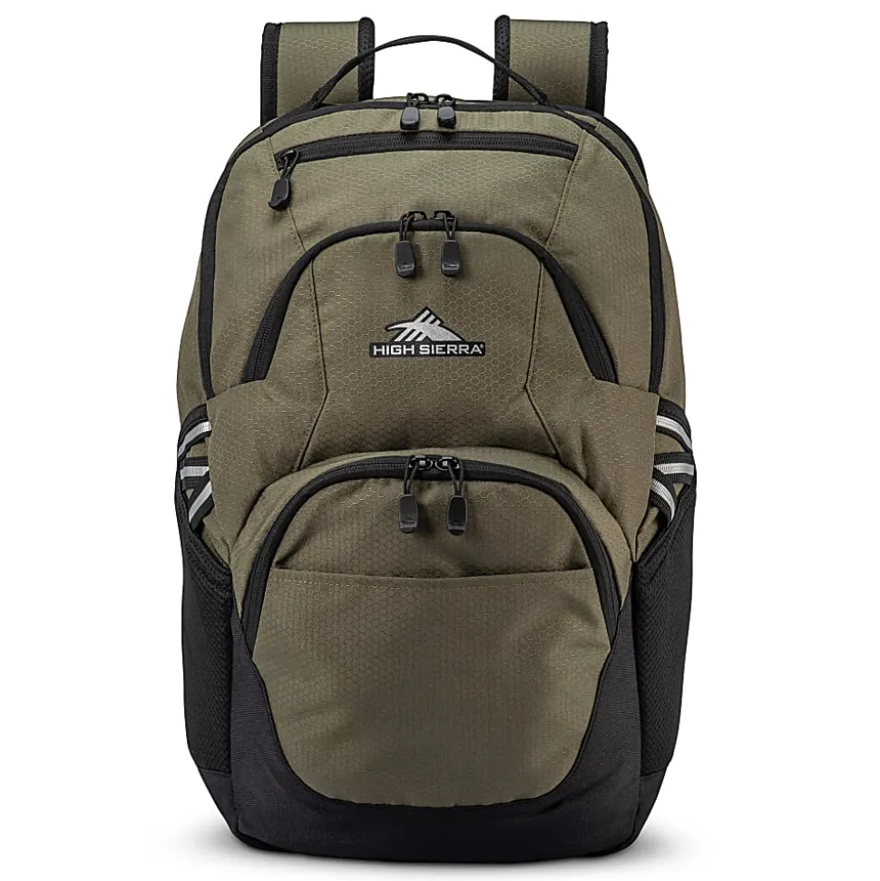 High Sierra Swoop Laptop Backpack With 17" Laptop Pocket, Olive