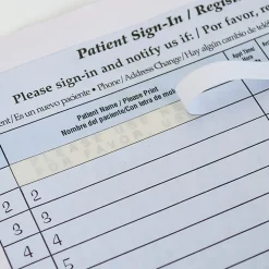 HIPAA Compliant Bilingual Patient/Visitor Privacy 2-Part Sign-In Sheets, 8-1/2