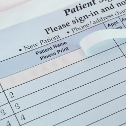 HIPAA Compliant Patient/Visitor Privacy 2-Part Sign-In Sheets, 8-1/2" x 11", Blue, Pack Of 250 Sheets