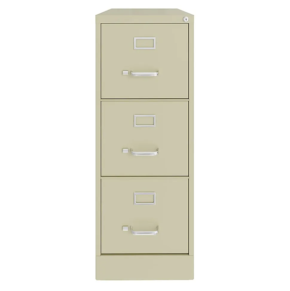 Hirsh Commercial 22"D Vertical 3-Drawer File Cabinet, Putty