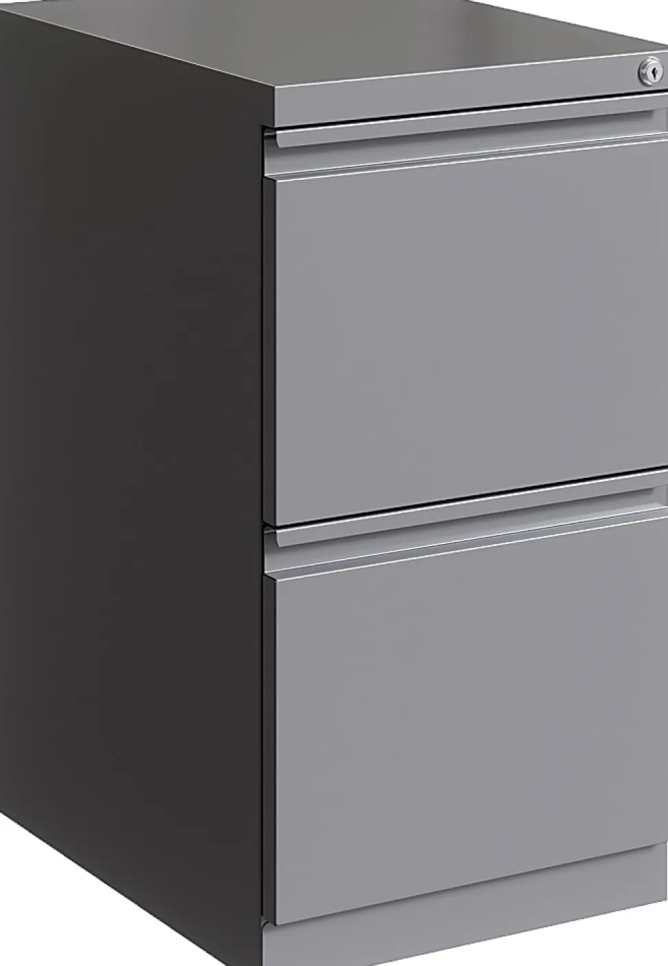 Hirsh® 20"D Vertical 2-Drawer Mobile Pedestal File Cabinet, Arctic Silver
