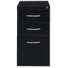 Hirsh® 23"D Vertical 3-Drawer Mobile Pedestal File Cabinet, Black