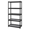 Hirsh® Iron Horse 2300 Steel Wire Deck Shelving Unit, 5 Shelves, 72"H x 36"W x 18"D, Black