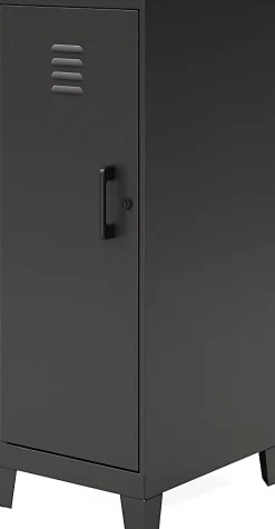 Hirsh SOHO Storage Locker Cabinet, 3-Shelf, 27-1/2”H x 14-1/4”W x 18”D, Black