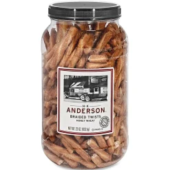 H.K. Anderson Anderson Pretzels, Honey Wheat Braided Pretzels, 23 Oz Tub