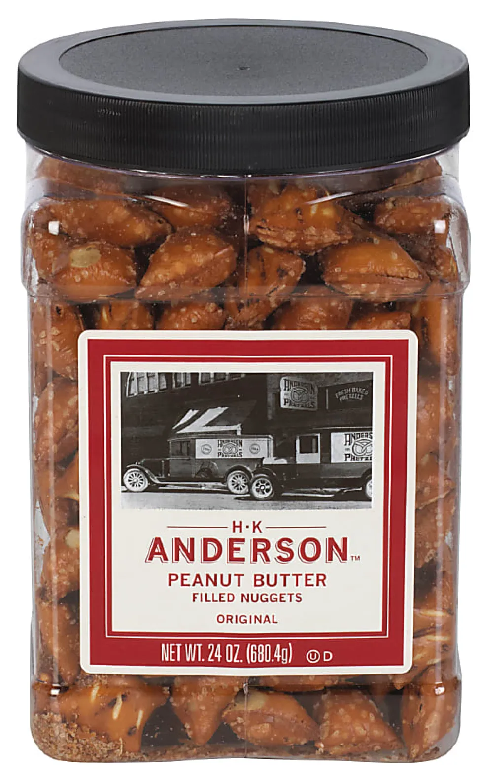 H.K. Anderson™ Peanut Butter-Filled Pretzel Nuggets, 24-Oz Tub