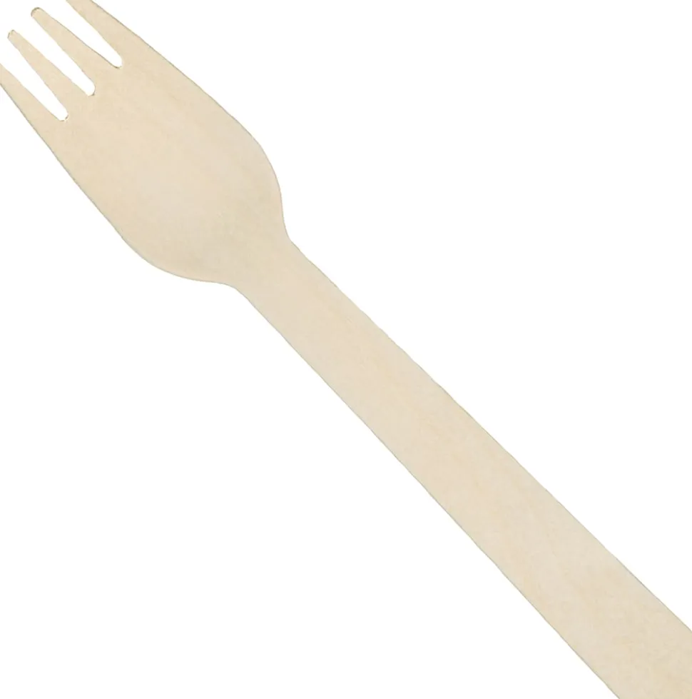 Hoffmaster Wood Cutlery, Forks, 6", Natural, Pack Of 1,000 Forks