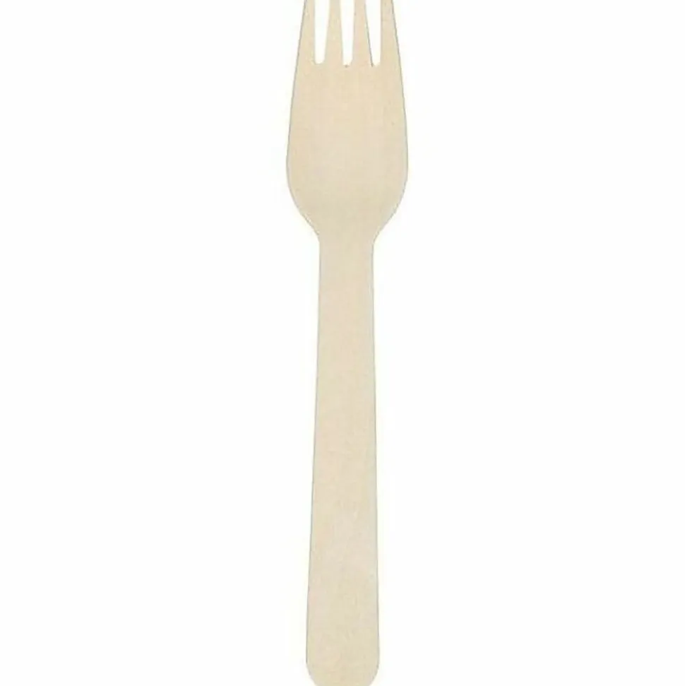 Hoffmaster Wood Cutlery, Forks, 6", Natural, Pack Of 1,000 Forks