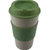 Hogar Ideal Plastic Reusable Coffee Mug with Silicone Lid, 16 Oz, Multicolor