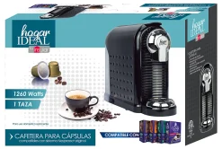 Hogar Ideal Single-Serve Capsule Coffee/Espresso Maker, Black