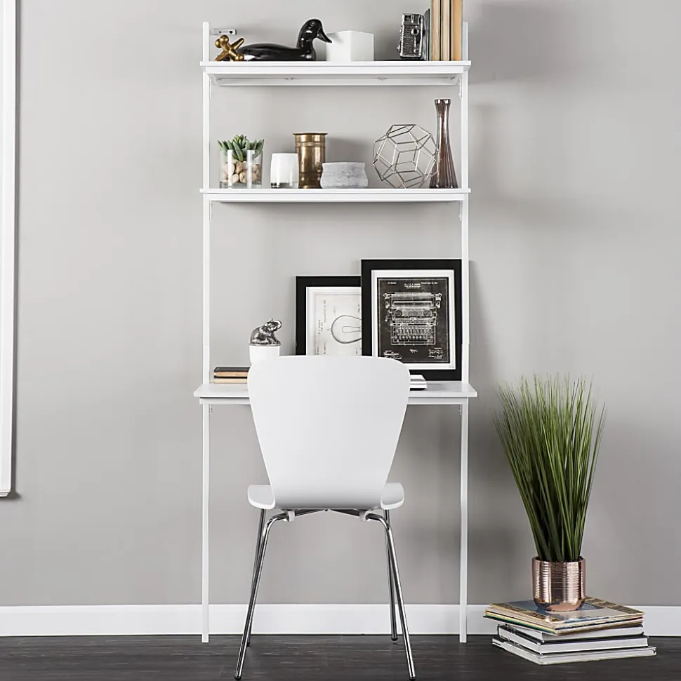 Holly & Martin Haeloen 30"W Wall-Mounted Writing Desk, White