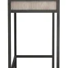 Homenations 44"W Wood/Metal Student Desk, Light Walnut