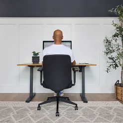HON Altern Task Chair - Fabric, Foam Seat Material - Fabric Back Material - Black Frame Color - Mid Back - Black - Armrest - 1 Each