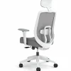 HON Altern Task Chair | Mesh Mid-Back |-Adjustable Arms | White Frame | Grey Fabric - Fabric, Foam Seat - ALTT1UMWHT