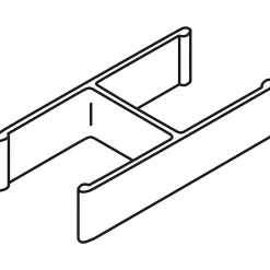 HON® Basyx basyx by HON Versé® Partitions, QuickConnect 180° Straight Connector, Pack Of 2