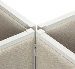 HON® Basyx basyx by HON Versé® Partitions, QuickConnect 180° Straight Connector, Pack Of 2