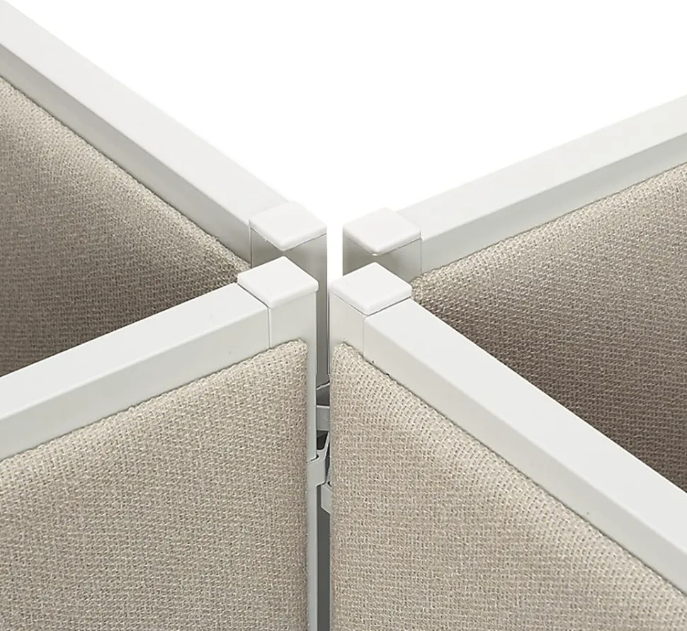 HON® Basyx basyx by HON Versé® Partitions, QuickConnect 180° Straight Connector, Pack Of 2