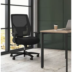 HON® Basyx Big & Tall Mid Back Task Chair, Black
