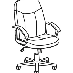 HON® Basyx Ergonomic High-Back Executive Chair, Black