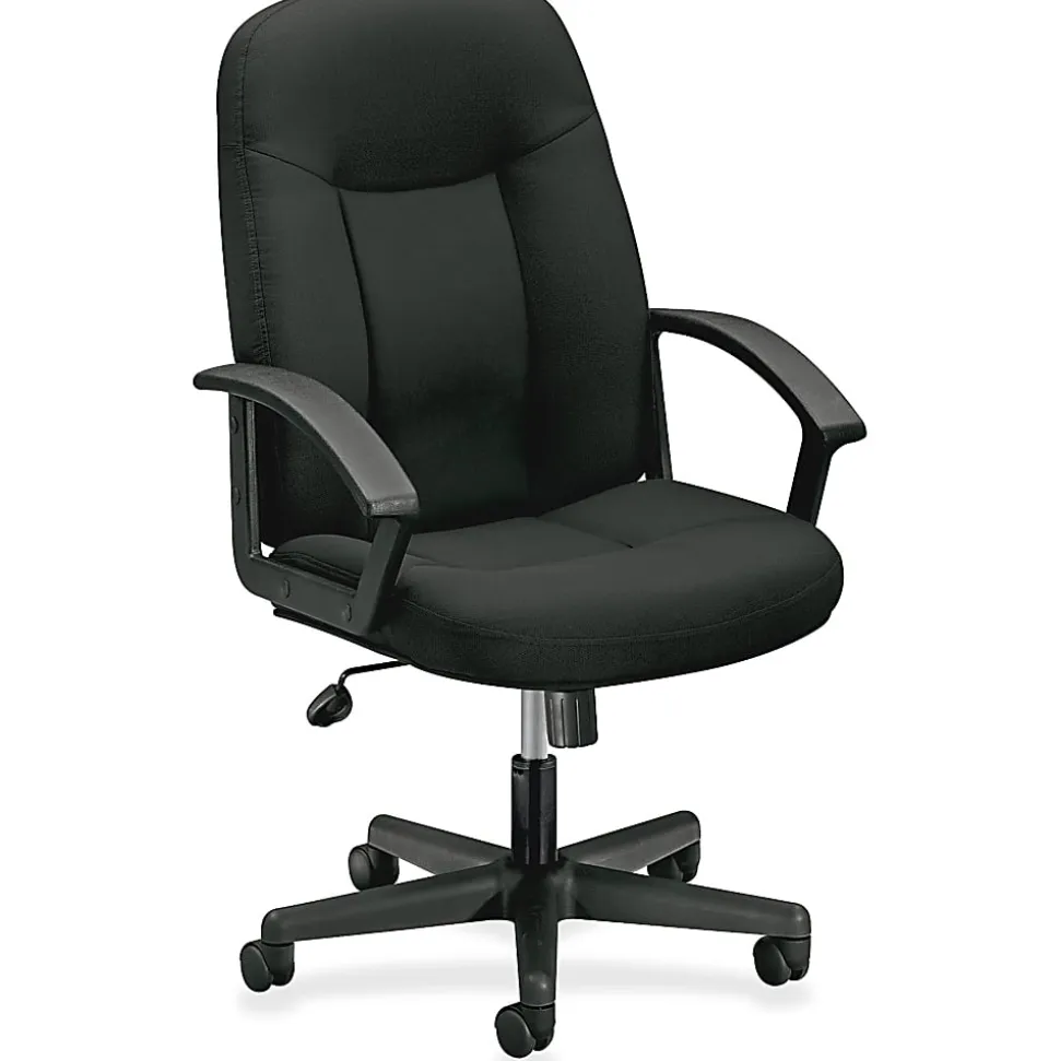 HON® Basyx Ergonomic High-Back Executive Chair, Black