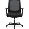 HON® Basyx Torch Task Chairs, Mesh Back, Fixed Arms, Black Seat, Fabric
