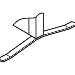 HON® Basyx Verse T-Base Stabilizing Foot, 1"H x 12"W x 2"D