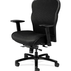 HON® Basyx Wave™ Ergonomic Mesh High-Back Big And Tall Executive Chair, Black