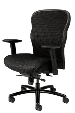 HON® Basyx Wave™ Ergonomic Mesh High-Back Big And Tall Executive Chair, Black
