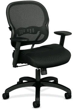 HON® Basyx Wave™ HVL712 Mid-Back Mesh Task Chair, Black