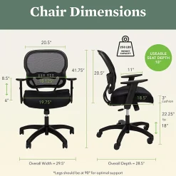 HON® Basyx Wave™ HVL712 Mid-Back Mesh Task Chair, Black