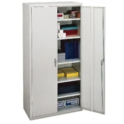 HON® Brigade 5-Shelf Storage Cabinet, Adjustable Shelves, 72"H x 36"W x 24-1/4"D, Light Gray