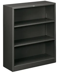 HON® Brigade® 3 Shelf Traditional Modular Shelving Bookcase,41"H x 34-1/2"W x 12-5/8"D, Charcoal