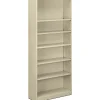 HON® Brigade® 6 Shelf Transitional Modular Shelving Bookcase, 81-1/8"H x 34-1/2"W x 12-5/8"D, Putty