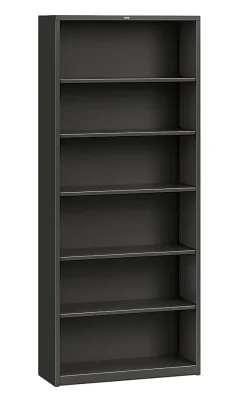 HON® Brigade® 6 Shelf Transitional Modular Shelving Bookcase,81-1/8"H x 34-1/2"W x 12-5/8"D, Black