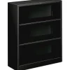 HON® Brigade Steel Bookcase, 3 Shelves, Black