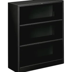 HON® Brigade Steel Bookcase, 3 Shelves, Black