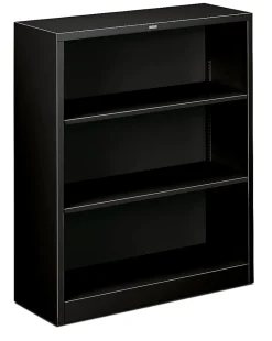 HON® Brigade Steel Bookcase, 3 Shelves, Black