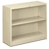 HON® Brigade® Steel Bookcase, 2 Shelves, Putty