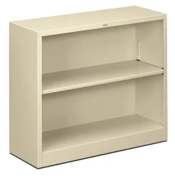 HON® Brigade® Steel Bookcase, 2 Shelves, Putty