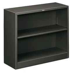 HON® Brigade® Steel Modular Shelving Bookcase, 2 Shelves, 29"H x 34-1/2"W x 12-5/8"D, Charcoal