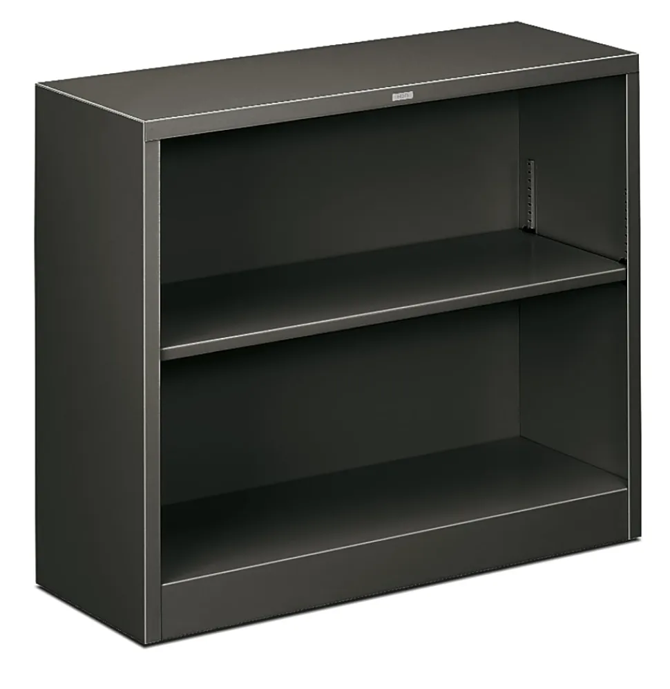 HON® Brigade® Steel Modular Shelving Bookcase, 2 Shelves, 29"H x 34-1/2"W x 12-5/8"D, Charcoal