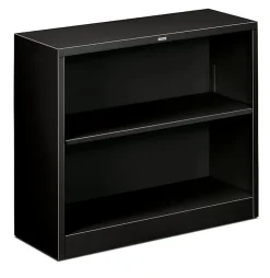 HON® Brigade® Steel Modular Shelving Bookcase, 2 Shelves, 29"H x 34-1/2"W x 12-5/8"D, Black