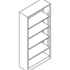 HON® Brigade® Steel Modular Shelving Bookcase, 5 Shelves, 71"H x 34-1/2"W x 12-5/8"D, Charcoal