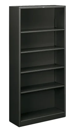 HON® Brigade® Steel Modular Shelving Bookcase, 5 Shelves, 71"H x 34-1/2"W x 12-5/8"D, Charcoal