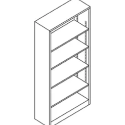 HON® Brigade® Steel Modular Shelving Bookcase, 5 Shelves, 72