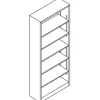 HON® Brigade® Steel Modular Shelving Bookcase, 6 Shelves (4 Adjustable), 81-1/8"H x 34-1/2"W x 12-5/8"D, Light Gray