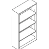 HON® Brigade® Steel Modular Shelving Bookcase, 4 Shelves, 59"H x 34-1/2"W x 12-5/8"D, Charcoal