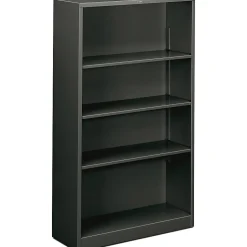 HON® Brigade® Steel Modular Shelving Bookcase, 4 Shelves, 59"H x 34-1/2"W x 12-5/8"D, Charcoal
