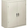 HON® Brigade® Storage Cabinet, 2 Adjustable Shelves, 41 3/4"H x 36"W x 18 1/4"D, Light Gray